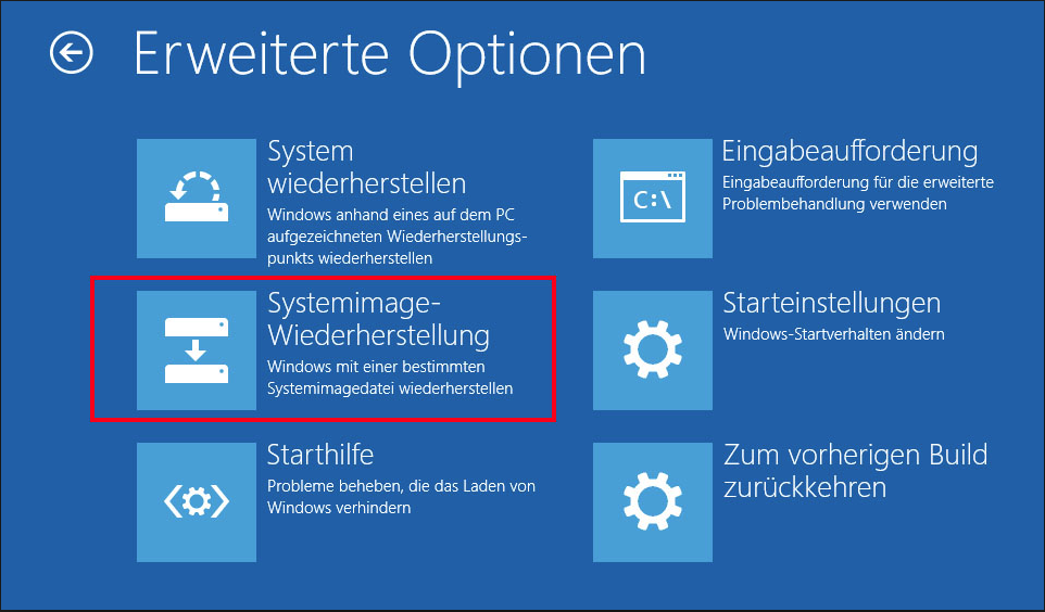 Systemabbild Windows 10
